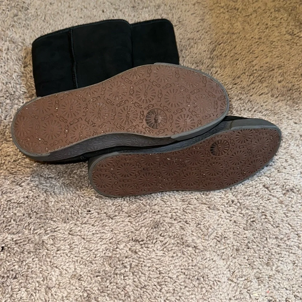 UGG Black Winter Boots with Rubber Soles And Toe cap Size 6.5 - Picture 3 of 9